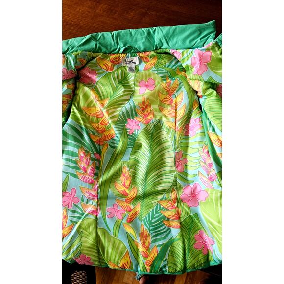 Lilly Pulitzer Down Puffer  Mint Green Vest, Tropical lining design, Sz XS - Picture 13 of 16
